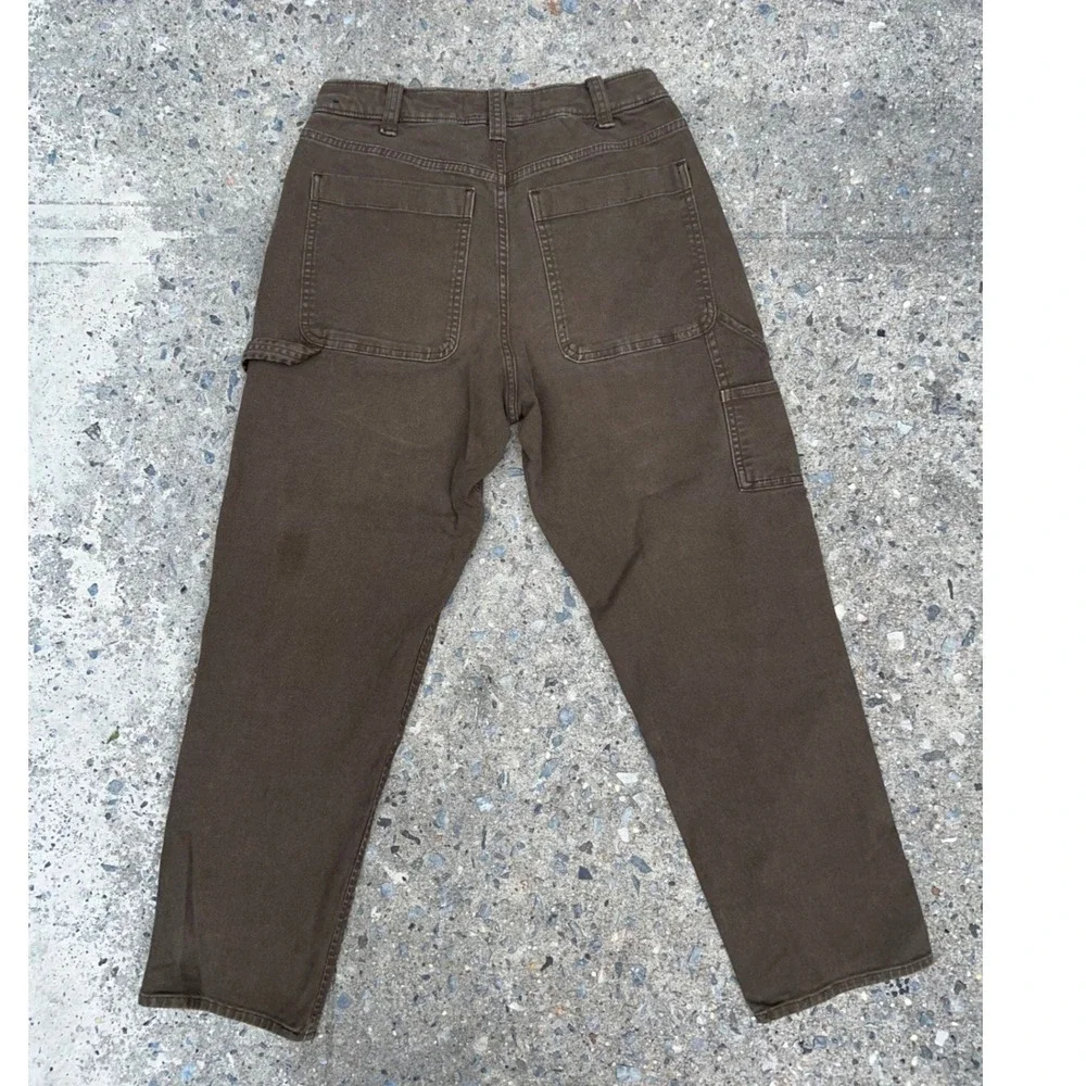 Abercrombie & Fitch Mens Carpenter Pants 26x26 Brown Stretch Canvas Utility Work